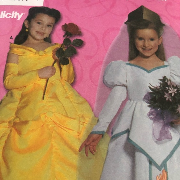 Disney Princess Child Costume Pattern Simplicity 9902 - sizes 3 to 8 - Picture 5 of 6